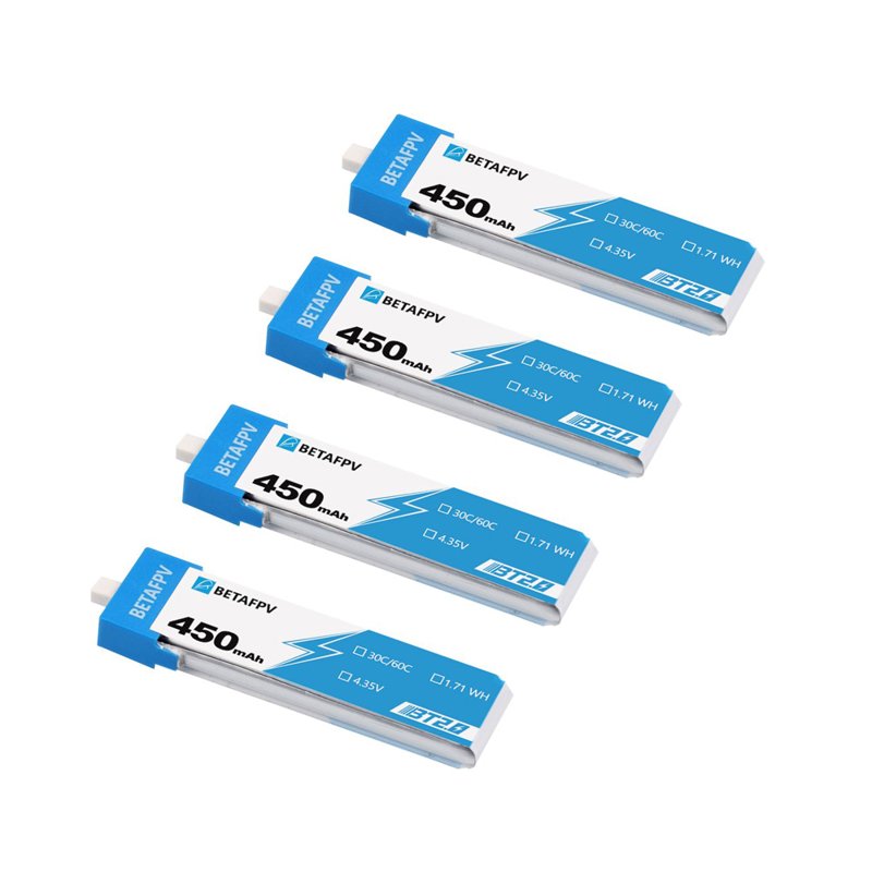 Комплект аккумуляторов BETAFPV BT2.0 450mAh 1S 30C HV, 4 шт.
