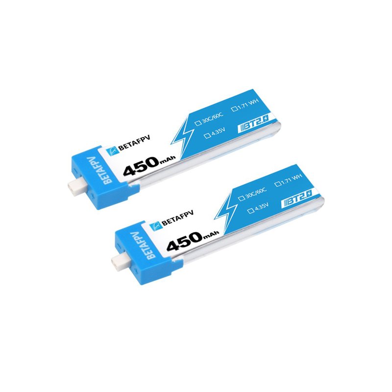 Комплект аккумуляторов BETAFPV BT2.0 450mAh 1S 30C HV, 4 шт. фото 3