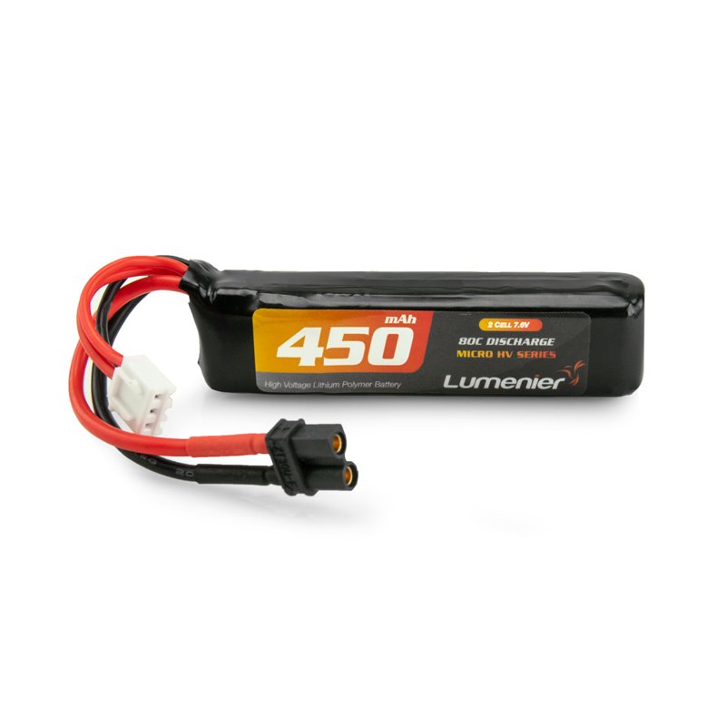 Литий-полимерный аккумулятор Lumenier 450mAh 2S 80c Micro HV XT30 фото 2