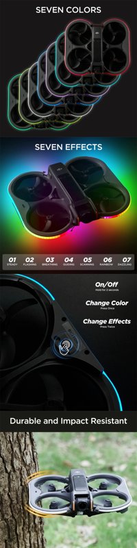 Защита пропеллеров со светодиодами VIFLY LED Duct Guards для DJI Avata 2 фото 3