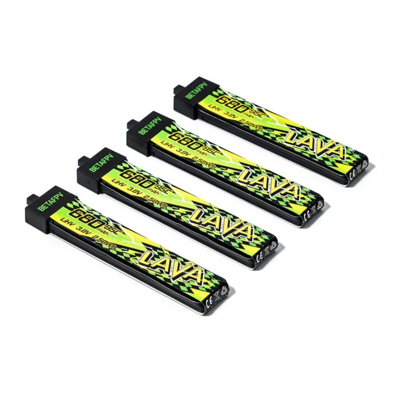 Аккумуляторы BETAFPV LAVA II 680mAh 1S 95C LiHV BT2.0, 4 шт.