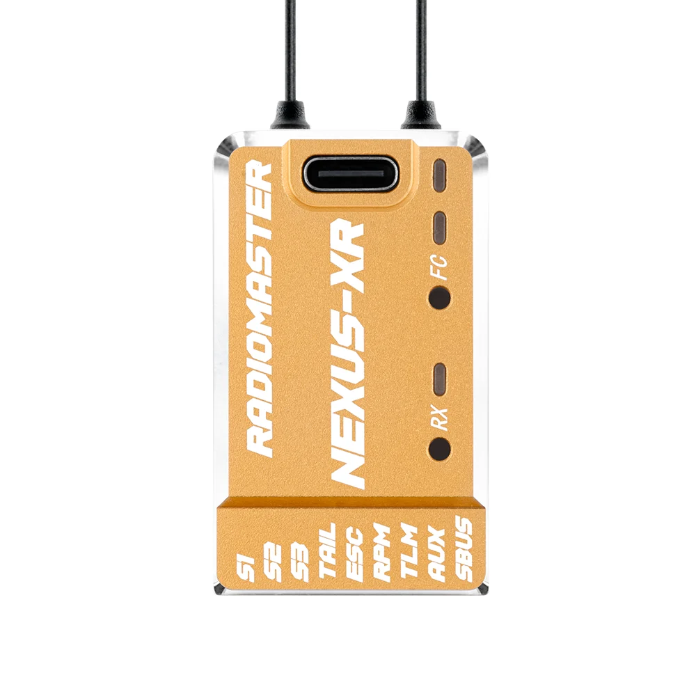 Приёмник NEXUS-XR Control System Integrated 2.4GHz ExpressLRS Receiver — Gold / FCC