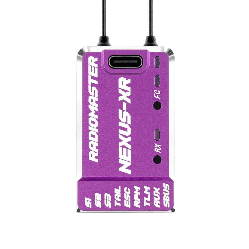 Приёмник NEXUS-XR Control System Integrated 2.4GHz ExpressLRS Receiver — Purple / FCC