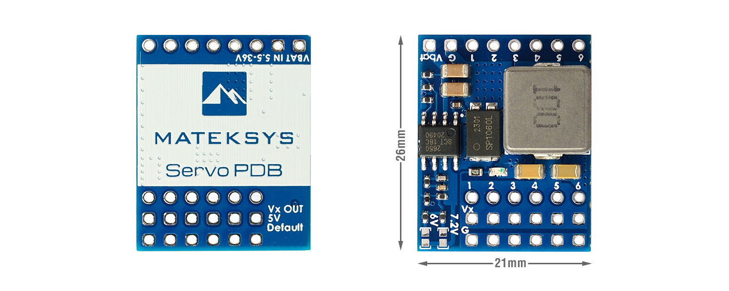 Модуль питания Servo PDB, w/ 4A BEC 5.5-36V to 5-8.2V — SVPDB-8S