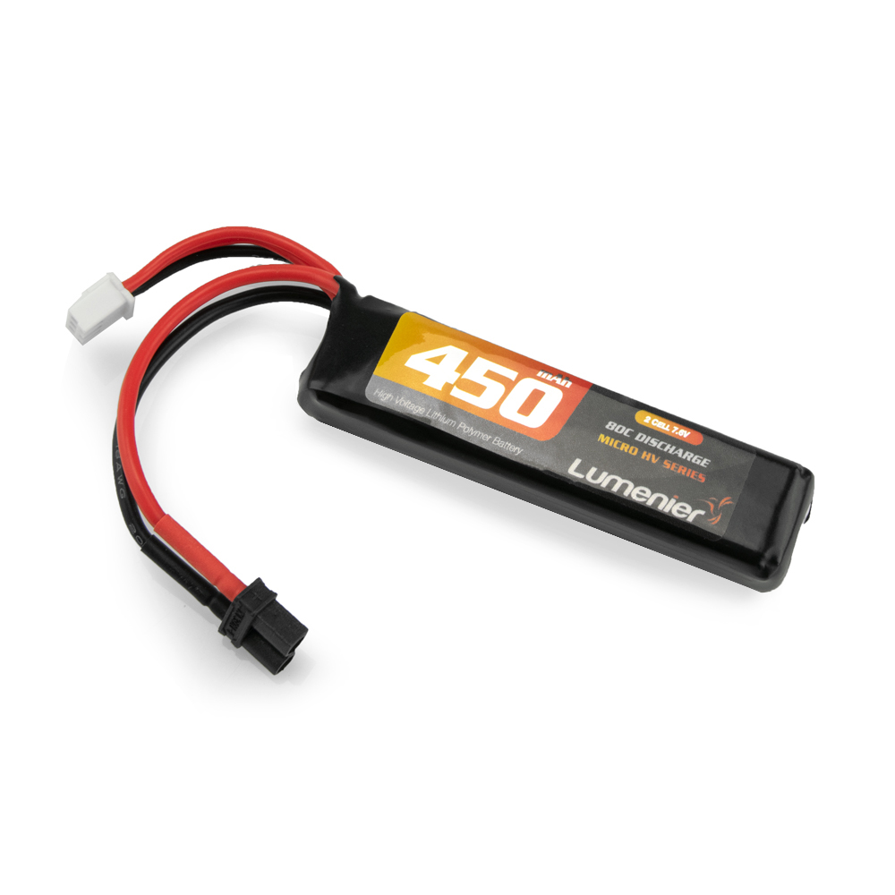 Литий-полимерный аккумулятор Lumenier 450mAh 2S 80c Micro HV XT30