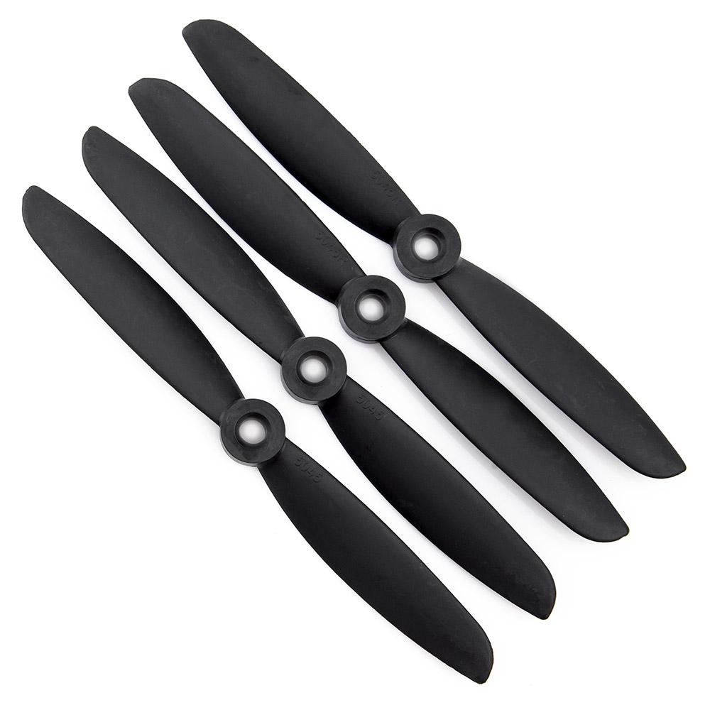 Gemfan 5x4.5 Nylon Glass Fiber Propeller (Set of 4 - Black) — пропеллеры для 5–7" дронов