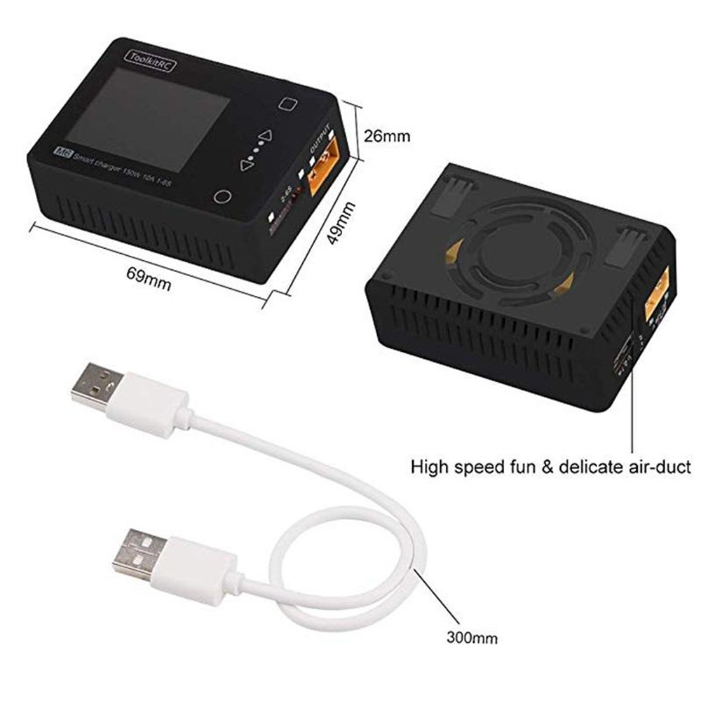 Зарядное устройство ToolkitRC M6 V2.0 150W 10A Charger, Cell Checker, Servo Tester фото 4