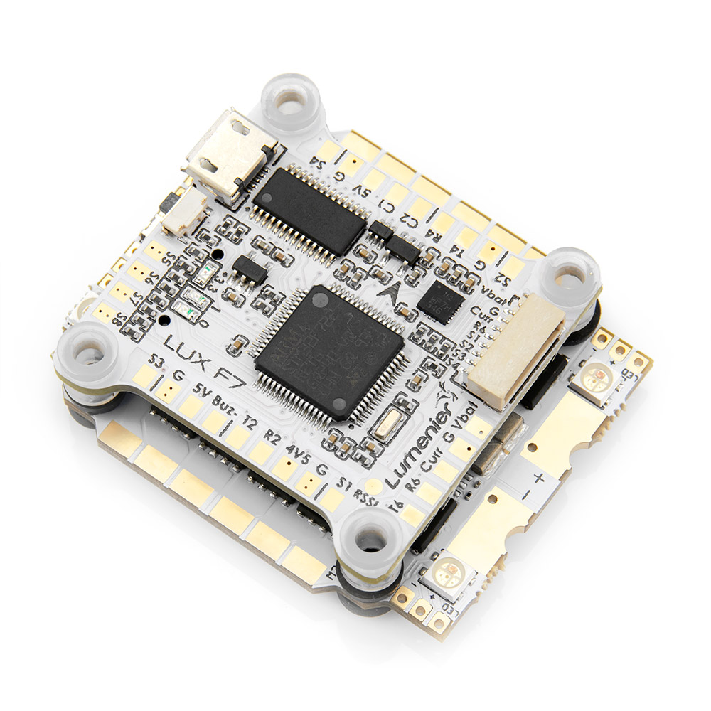 Комплект полётного контроллера и ESC Lumenier LUX F7 Ultimate + Razor LED 55A Bundle (F7 FC, 55A 2-6S BLHeli_32 ESC)
