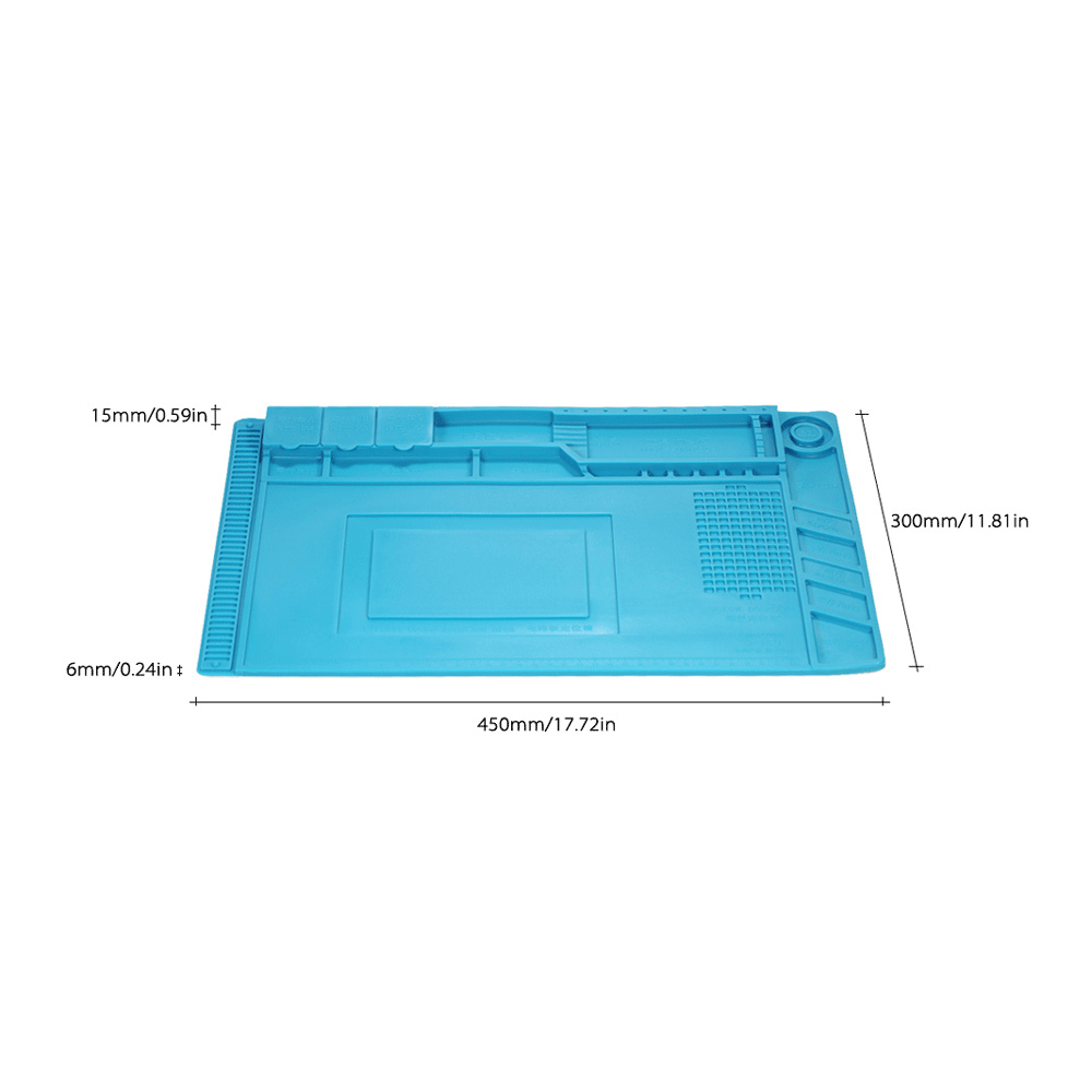 Коврик Kaisi S-160 Heat Resistant Silicone Magnetic Soldering Work Mat фото 4