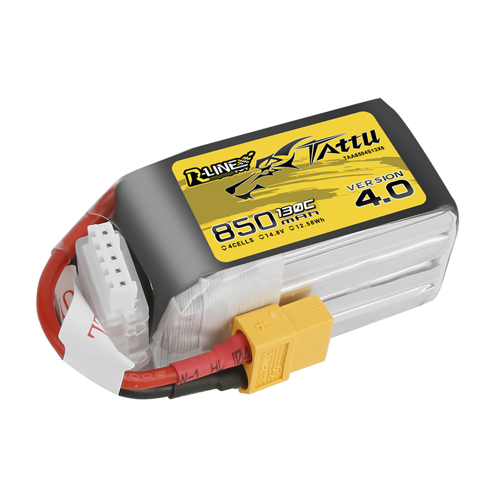 Аккумулятор Tattu R-Line Version 4.0 850mAh 4S 130C LiPo Battery - XT60