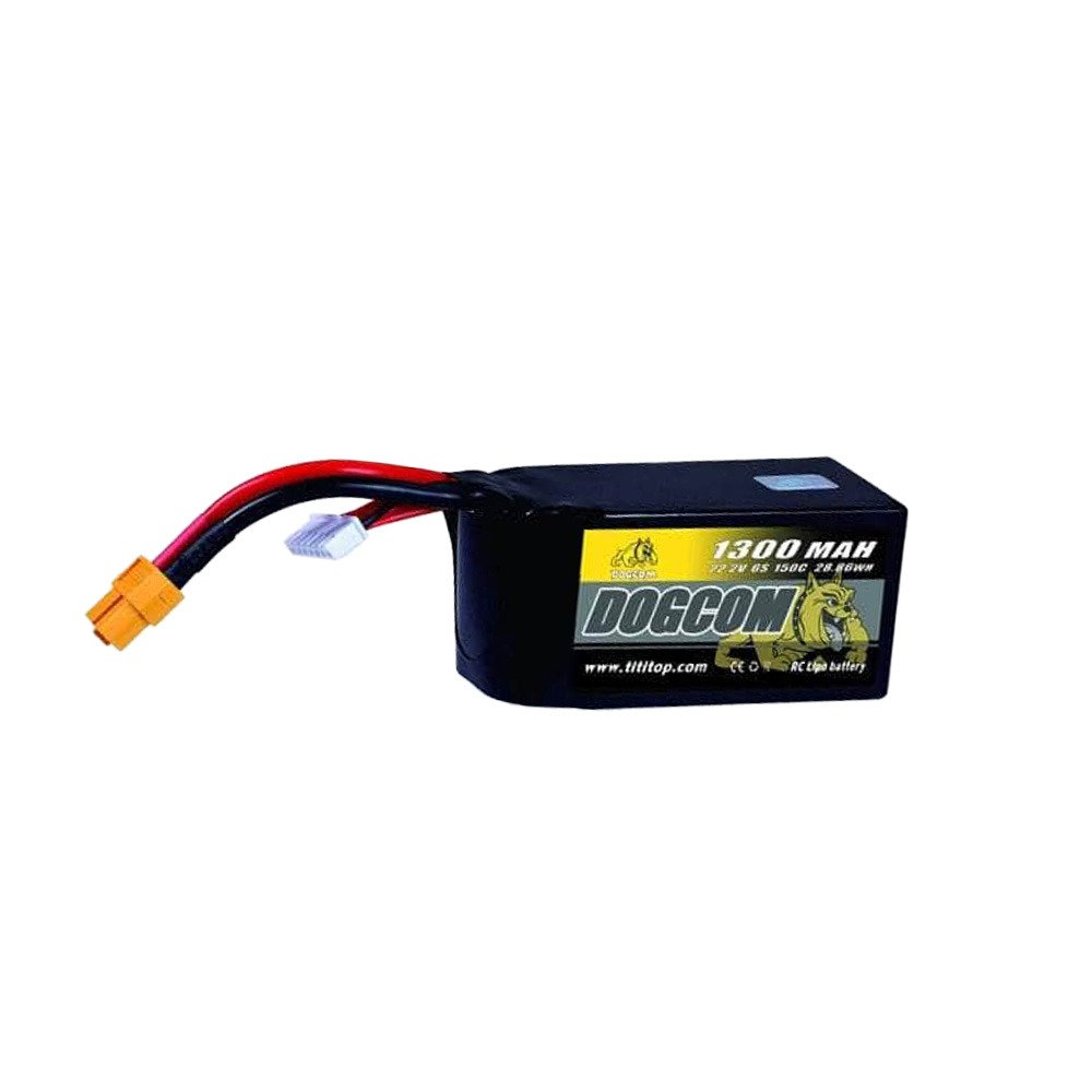Аккумулятор DOGCOM 22.2V 6S 1300mAh 150C LiPo Battery - XT60
